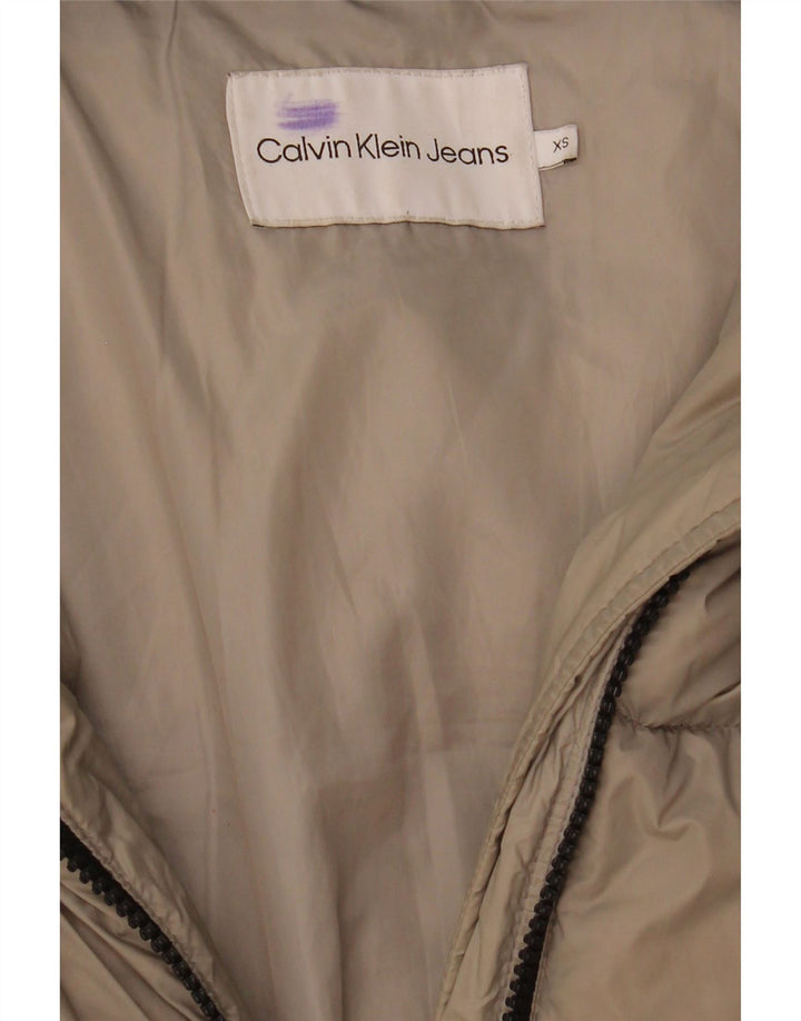 Calvin Klein Jeans Herren Wattierte Jacke UK 34 XS Beige Polyamid