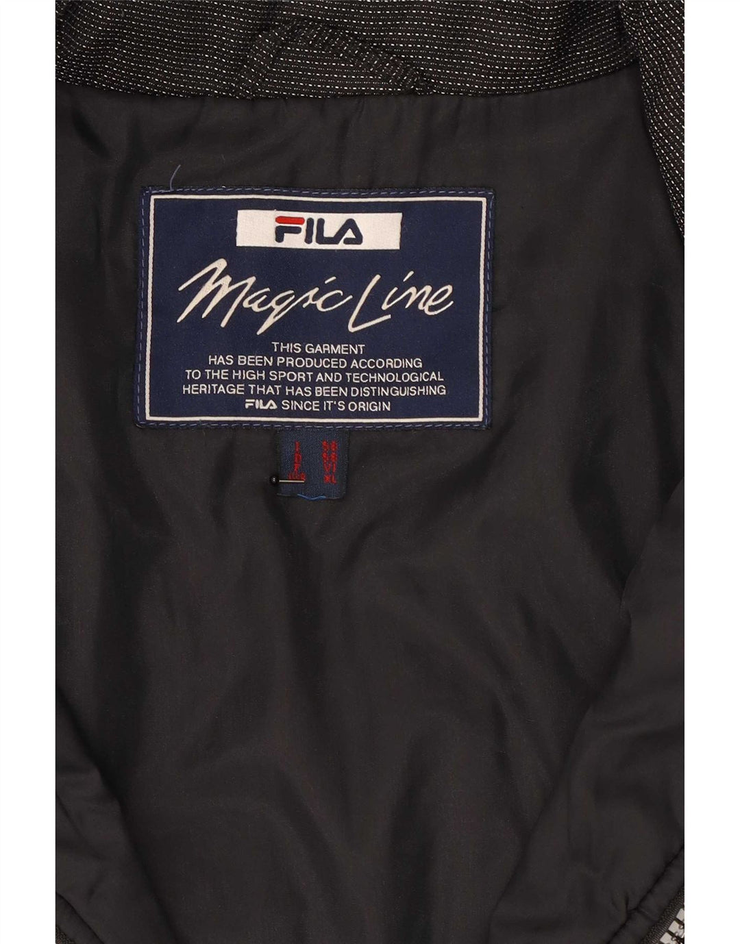 Fila Herren-Skijacke mit Kapuze, IT 56 3XL, Marineblau, Farbblock