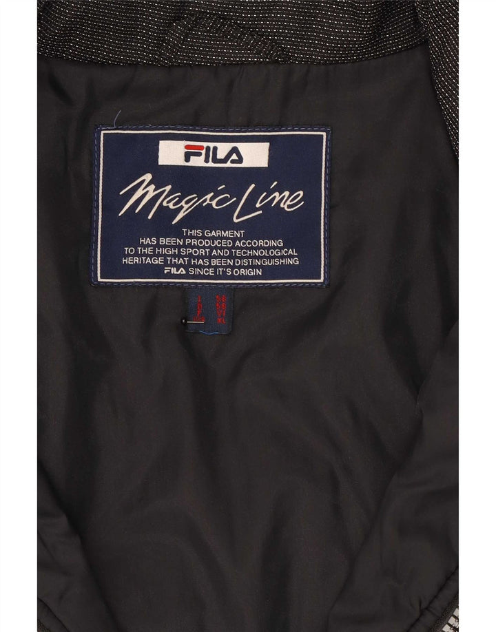 Fila Herren-Skijacke mit Kapuze, IT 56 3XL, Marineblau, Farbblock