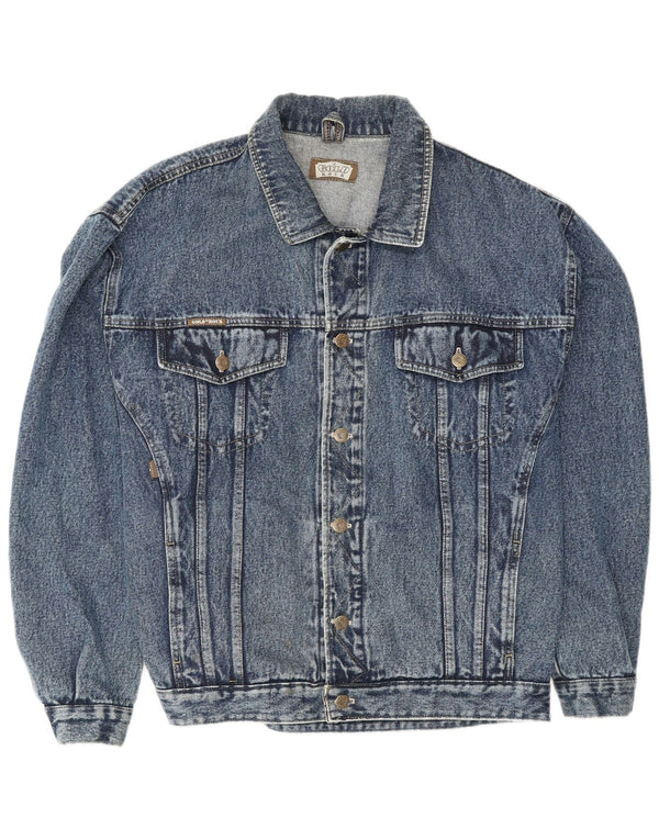Vintage Mens Denim Jacket UK 38 Medium Blue