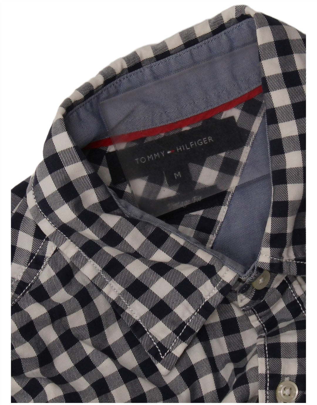 TOMMY HILFIGER Herren Vintage Fit Flanellhemd Mittelschwarz Gingham