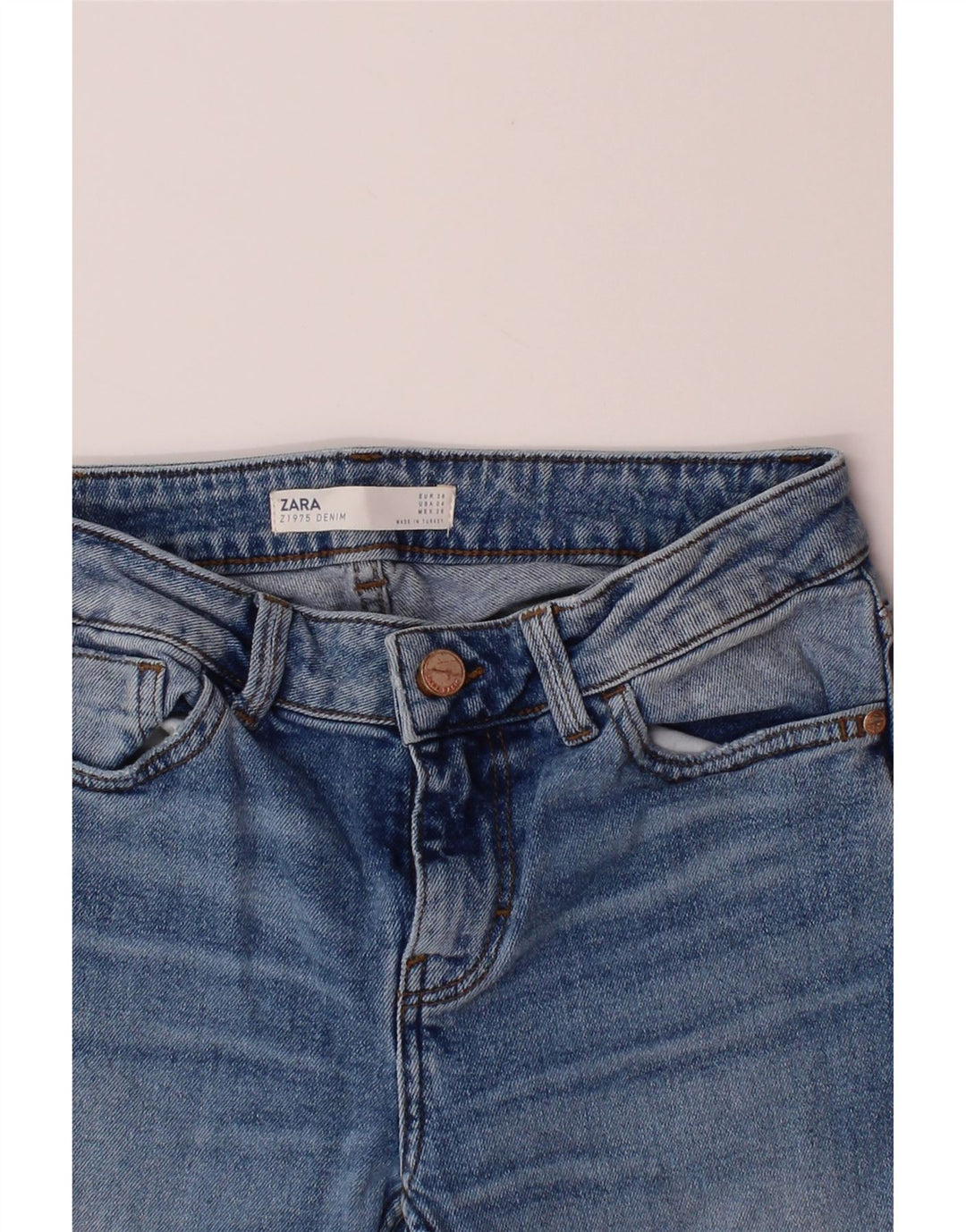 ZARA Womens Straight Jeans EU 36 XS W26 L27 Blue Vintage Zara and Second-Hand Zara from Messina Hembry 