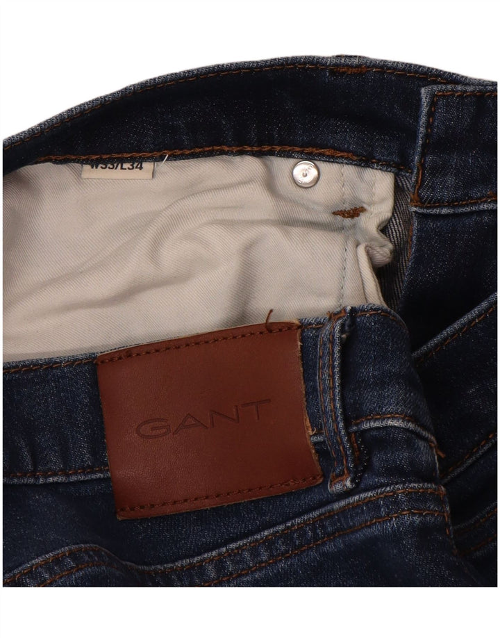 Gant Herren Slim Jeans W33 L32 Blaue Baumwolle
