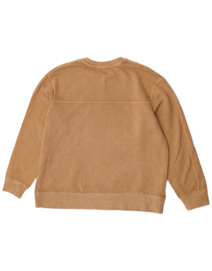 Übergroßer Sweatshirt-Pullover für Damen von Zara, UK 14, mittelbeige Baumwolle