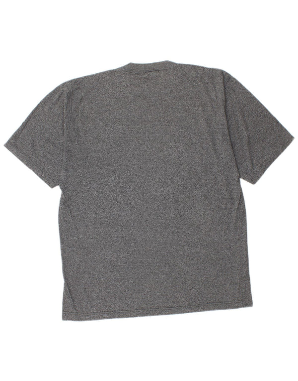 Asics Herren T-Shirt-Oberteil aus mittelgrau gefleckter Baumwolle