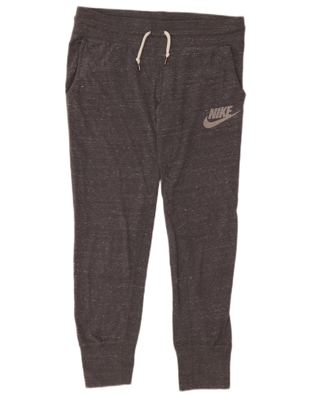 NIKE Damen-Trainingshose, Jogginghose, Gr. 6, XS, grau gefleckte Baumwolle