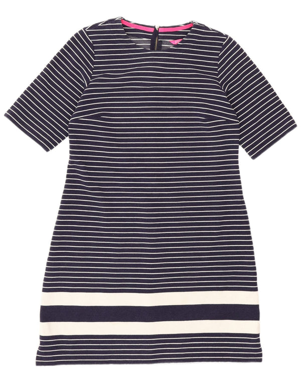 Joules Damen T-Shirt-Kleid UK 12 Mittel Marineblau gestreift nautisch