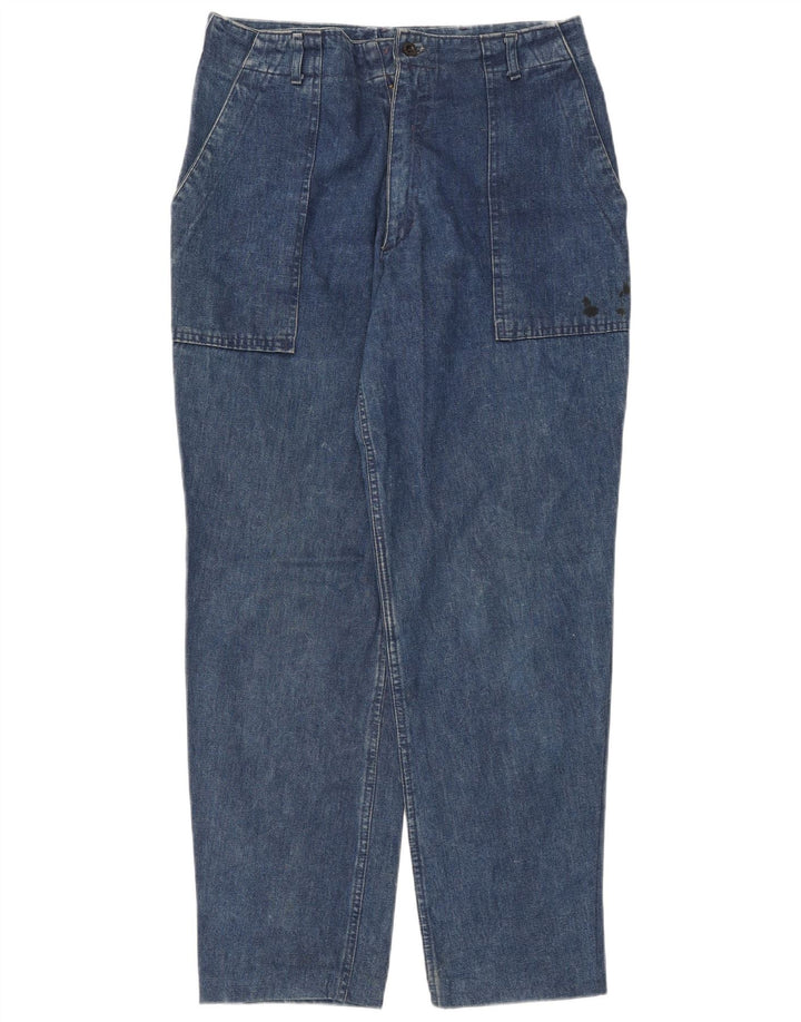 VINTAGE Mens Tapered Jeans W32 L29 Blue Cotton