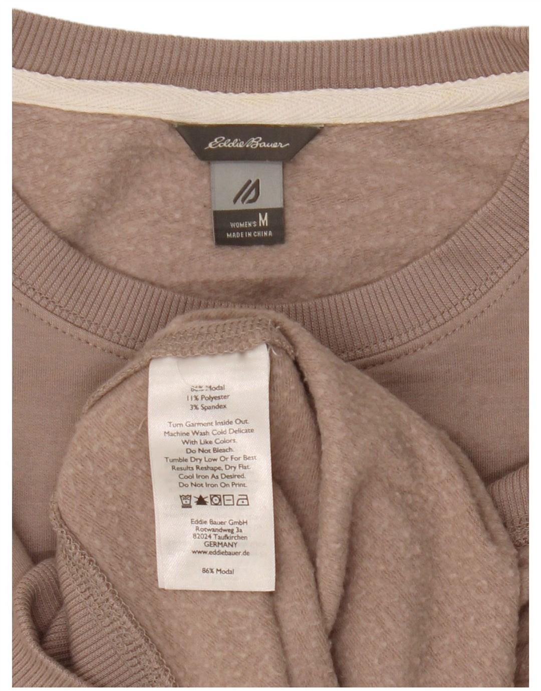Eddie Bauer Damen Sweatshirt Pullover UK 14 Mittelbraun Modal