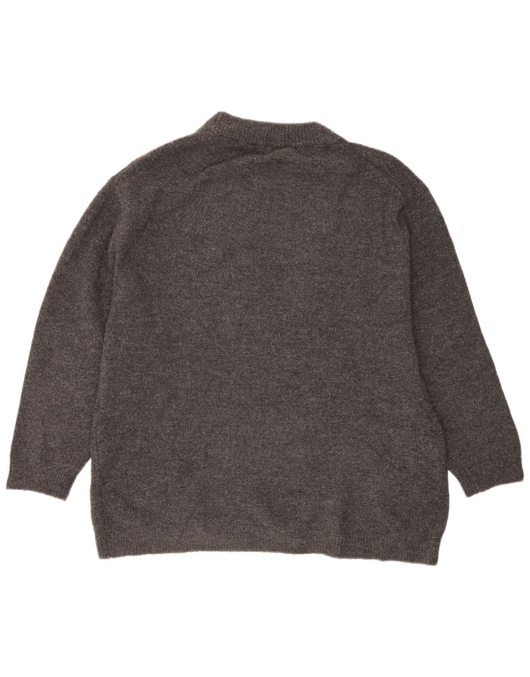 Zara Damen-Pullover, übergroß, Rundhalsausschnitt, Gr. 14, Mittelgrau