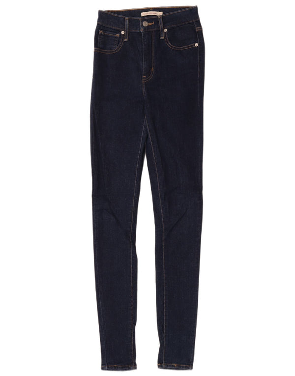 Levi's Damen Mile High Super Skinny Jeans W25 L31 Marineblaue Baumwolle
