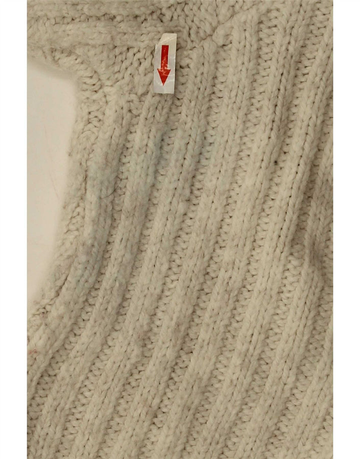 Marks & Spencer Damen-Strickjacke in Übergröße, Gr. 10, Größe S, Beige, Acryl