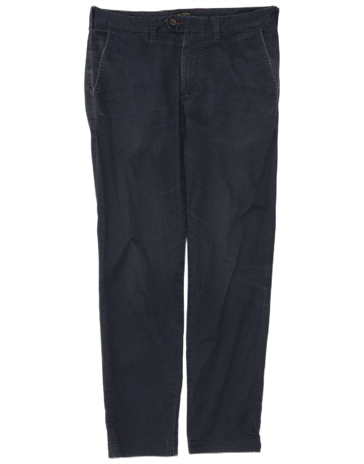Ted Baker Slim-Anzughose für Herren, W30 L29, marineblaue Baumwolle