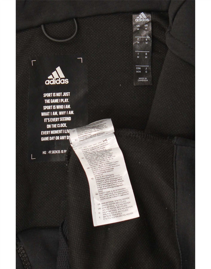Adidas Herren Zip Hoodie Pullover Medium Schwarz Polyester
