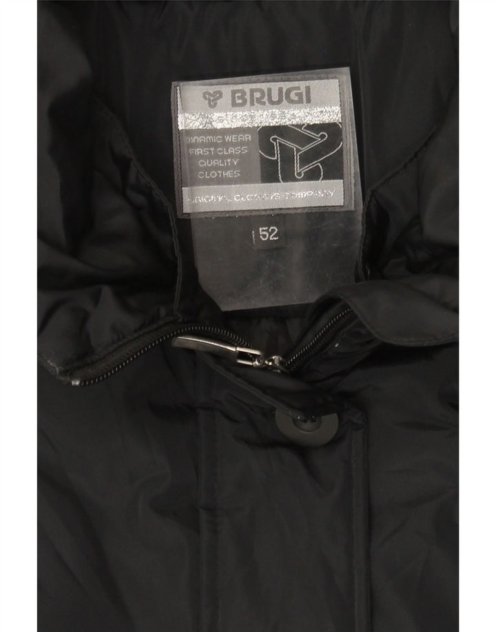 BRUGI Damen Wattierter Mantel IT 52 2XL Schwarz