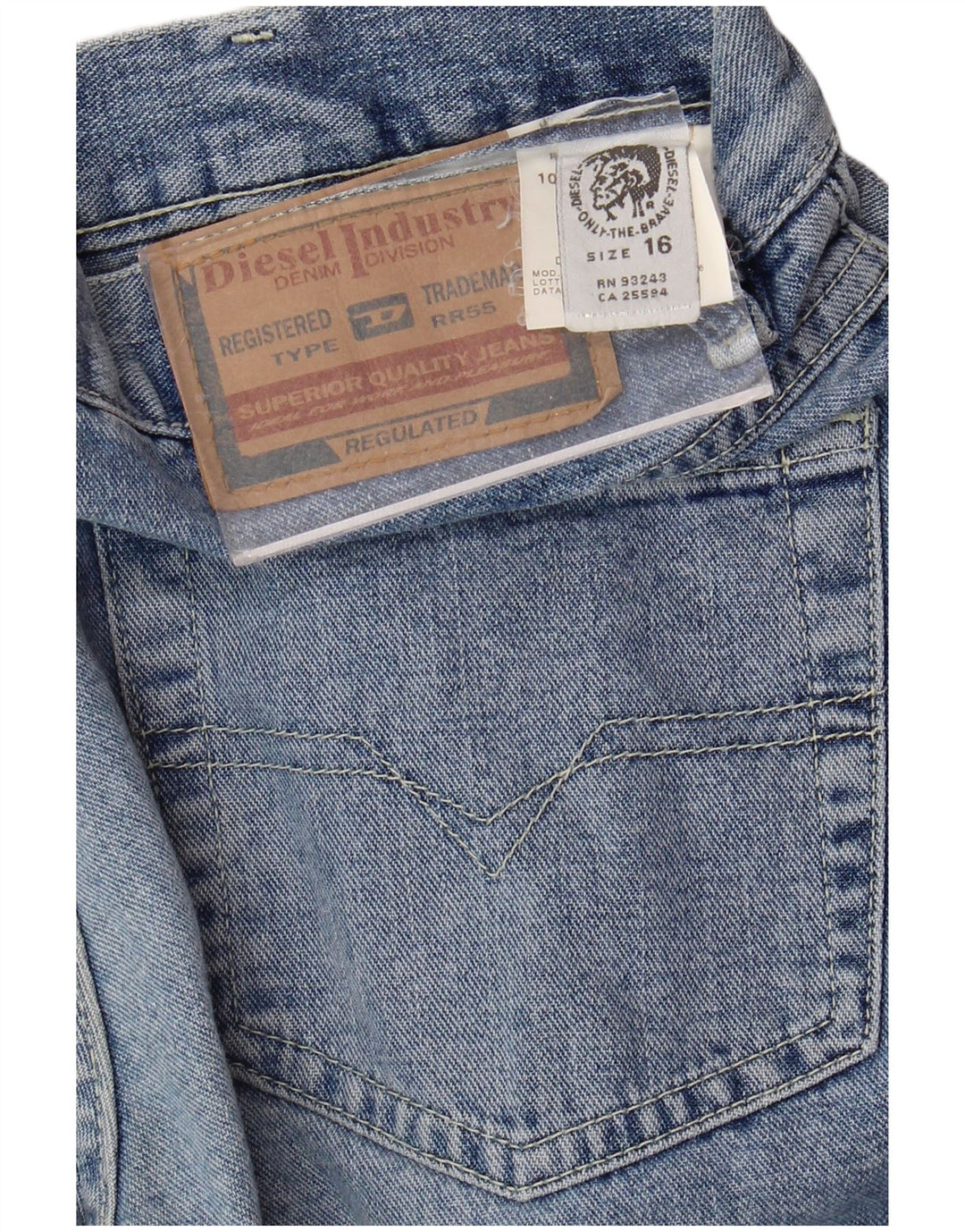 DIESEL Bootcut-Jeans für Mädchen, 15–16 Jahre, W28, L32, blaue Baumwolle