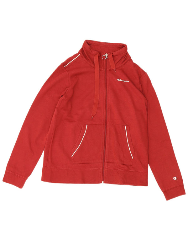 Champion Damen-Trainingsanzug, Top-Jacke, UK 10, Größe S, Rot, Baumwolle, Sport
