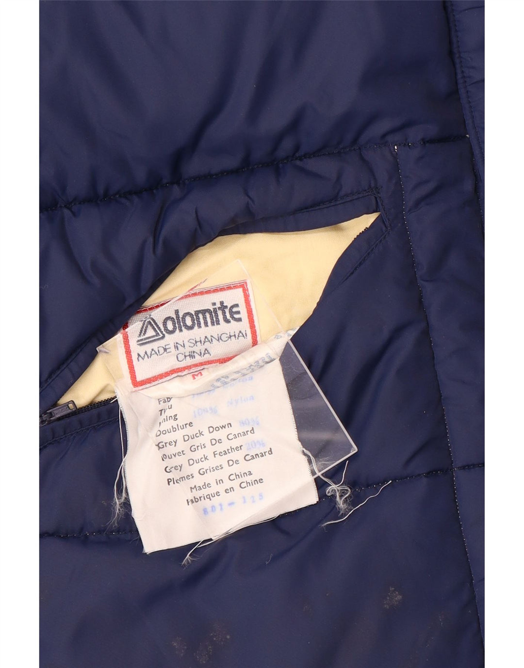 Dolomite Herren Reversible Wattierte Weste UK 38 Medium Marineblau Baumwolle