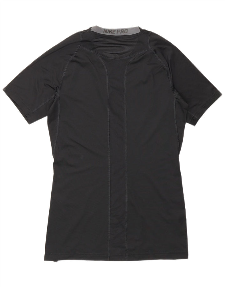 Nike Herren Kompressions-T-Shirt Top Medium Schwarz Polyester Sport