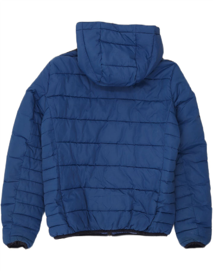 NORTH SAILS Mens Graphic Hooded Padded Jacket UK 34 XS Navy Blue Polyester Vintage North Sails and Second-Hand North Sails from Messina Hembry 