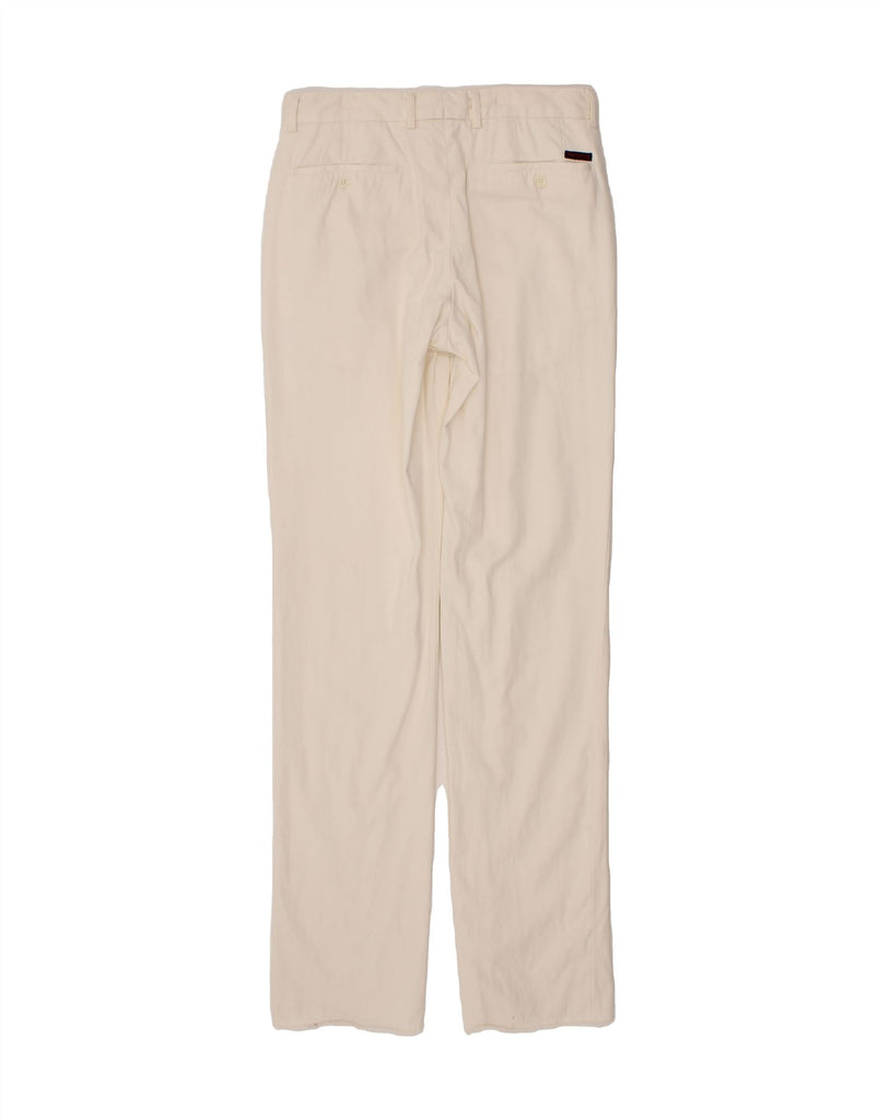 BURBERRYS Womens Straight Chino Trousers IT 46 Small W30 L37 White Cotton Vintage Burberrys and Second-Hand Burberrys from Messina Hembry 