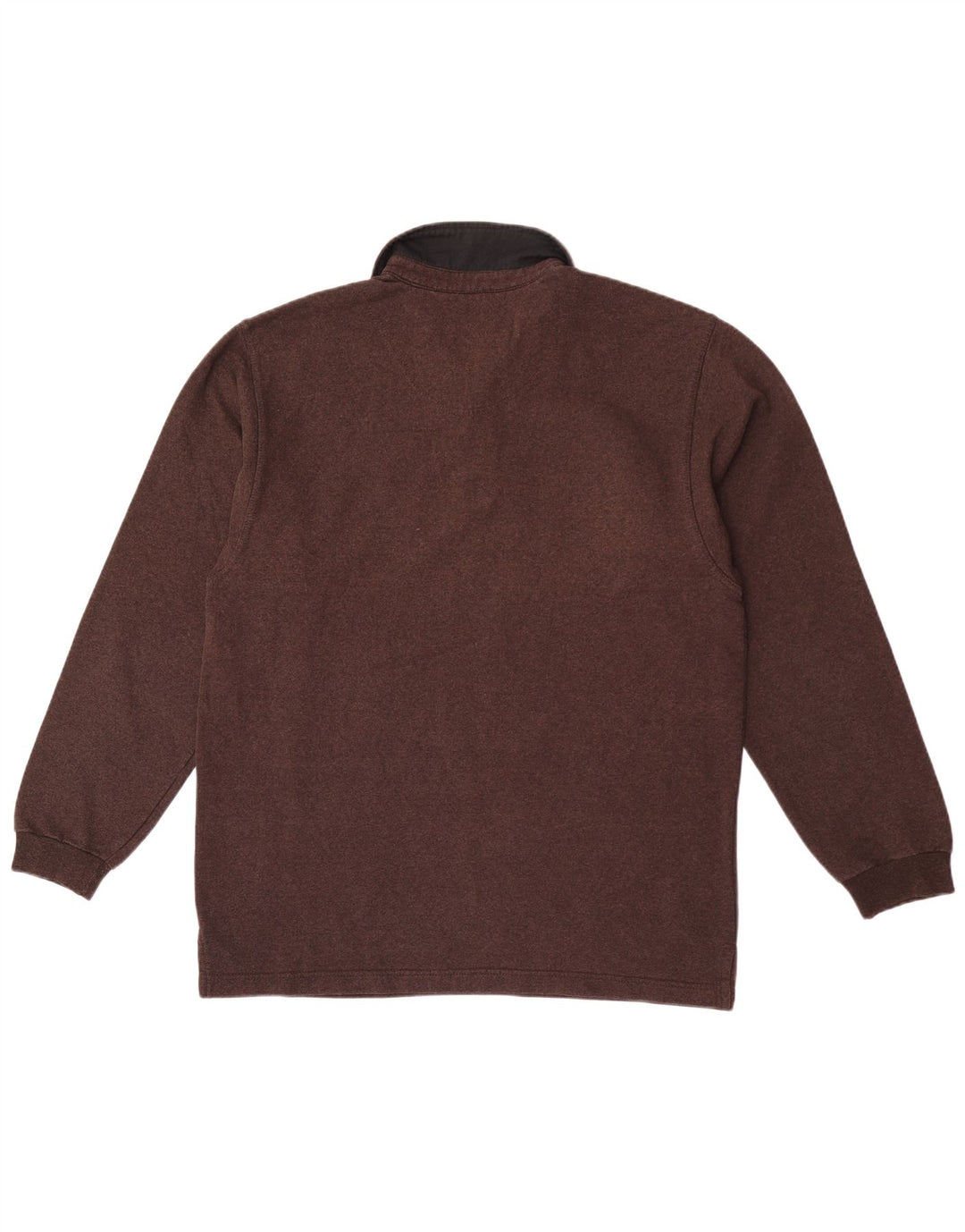 Champion Herren-Langarm-Poloshirt, große braune Baumwolle