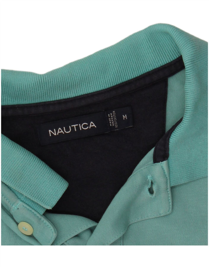 NAUTICA Herren-Poloshirt mit lockerer Passform, mittelgroße türkisfarbene Baumwolle