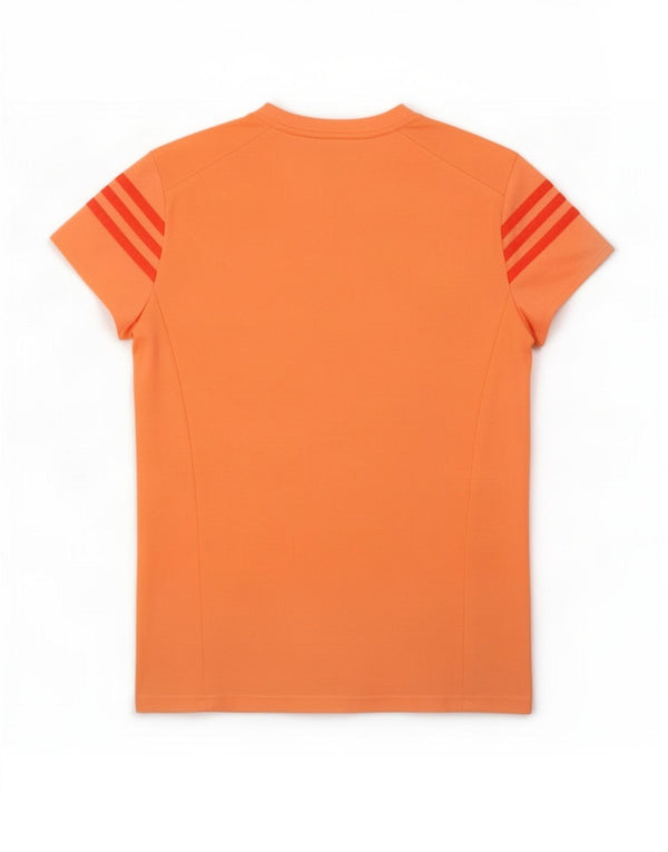 Adidas Damen Climalite T-Shirt Top UK 8/10 Small Orange Polyester