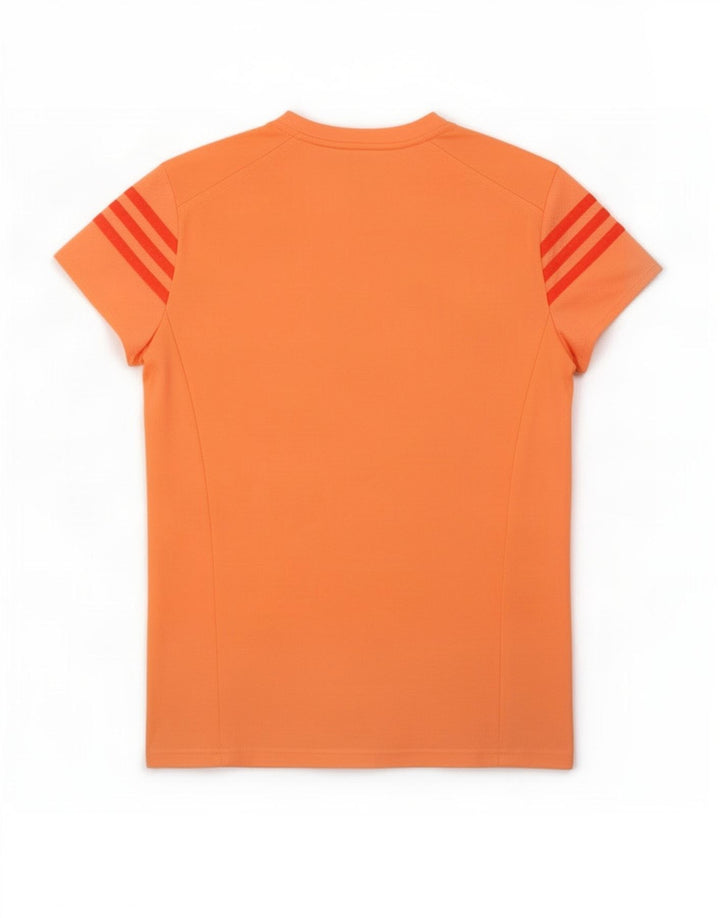 Adidas Damen Climalite T-Shirt Top UK 8/10 Small Orange Polyester
