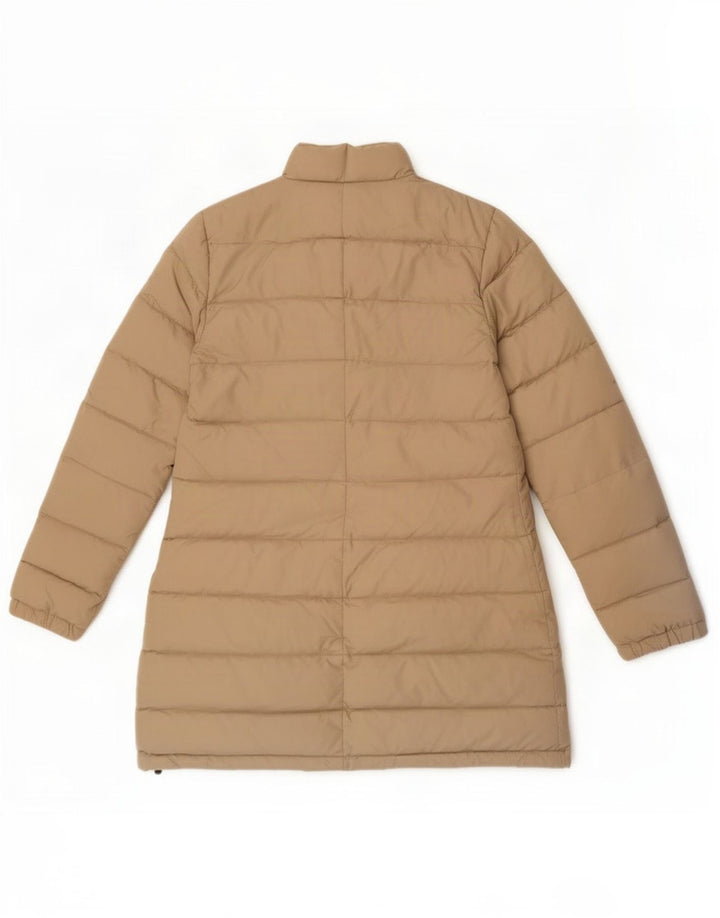 Alberto Aspesi Damen Wattierter Mantel UK 10 Small Beige Polyamid