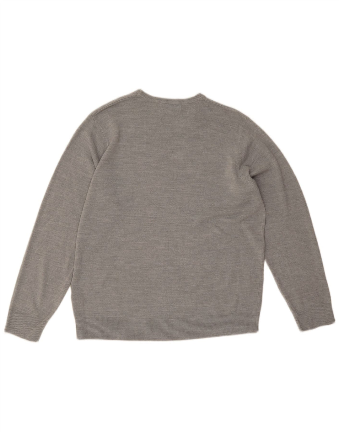Marks & Spencer Herren-Pullover mit Rundhalsausschnitt, Größe L, Acryl, Grau