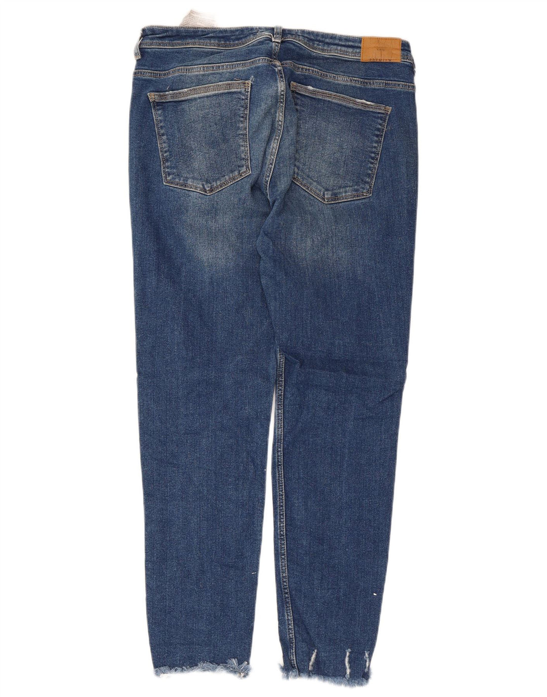 Zara Damen Distressed Slim Jeans EU 42 Large W32 L27 Blaue Baumwolle