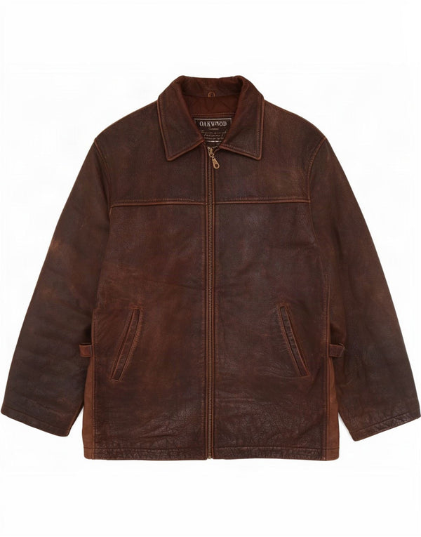 Oakwood Herren Lederjacke UK 38 Mittelbraun