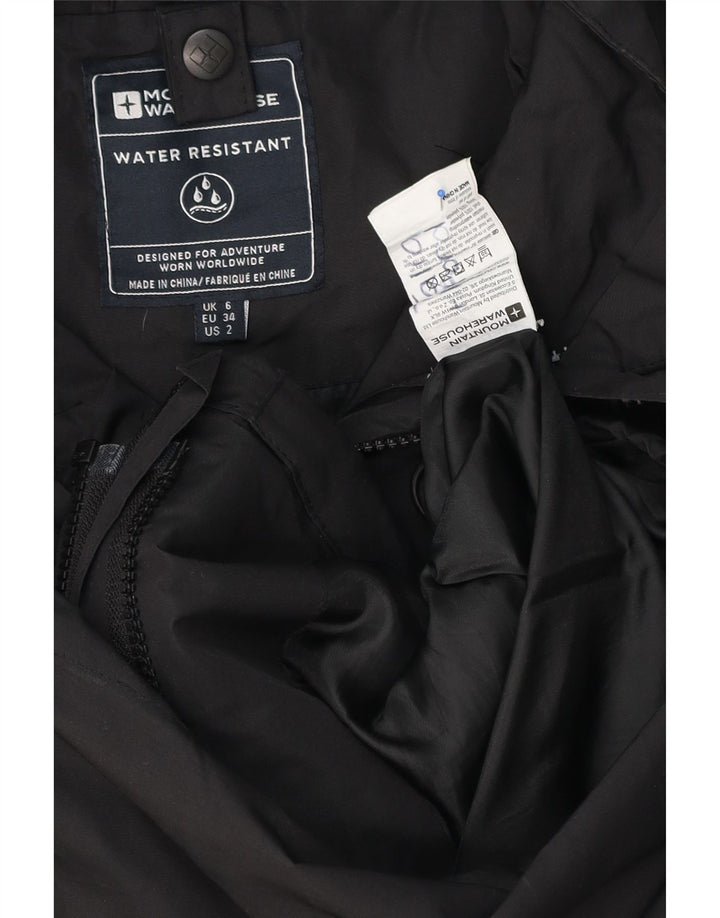 Mountain Warehouse Damen-Regenjacke mit Kapuze, UK 6, XS, Schwarz, Polyester