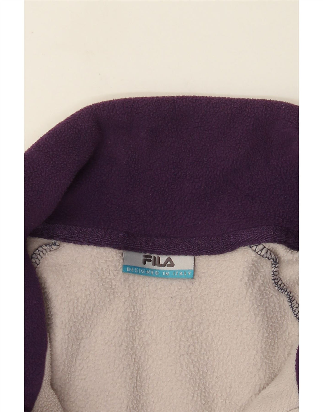 Fila Herren Fleecejacke UK 40 Large Marineblau Farbblock