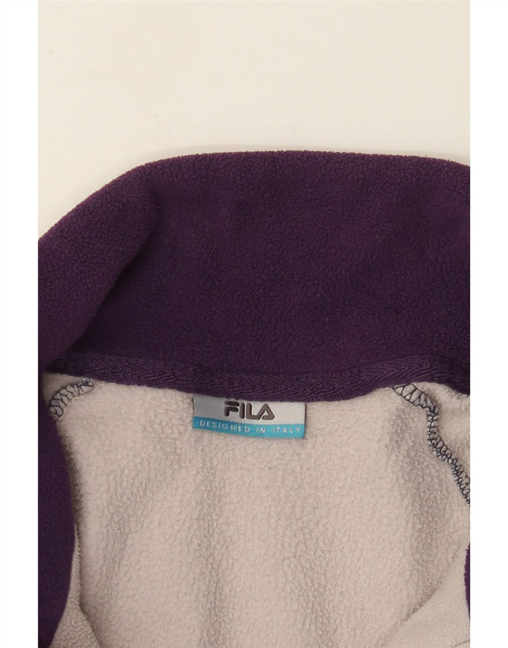 Fila Herren Fleecejacke UK 40 Large Marineblau Farbblock