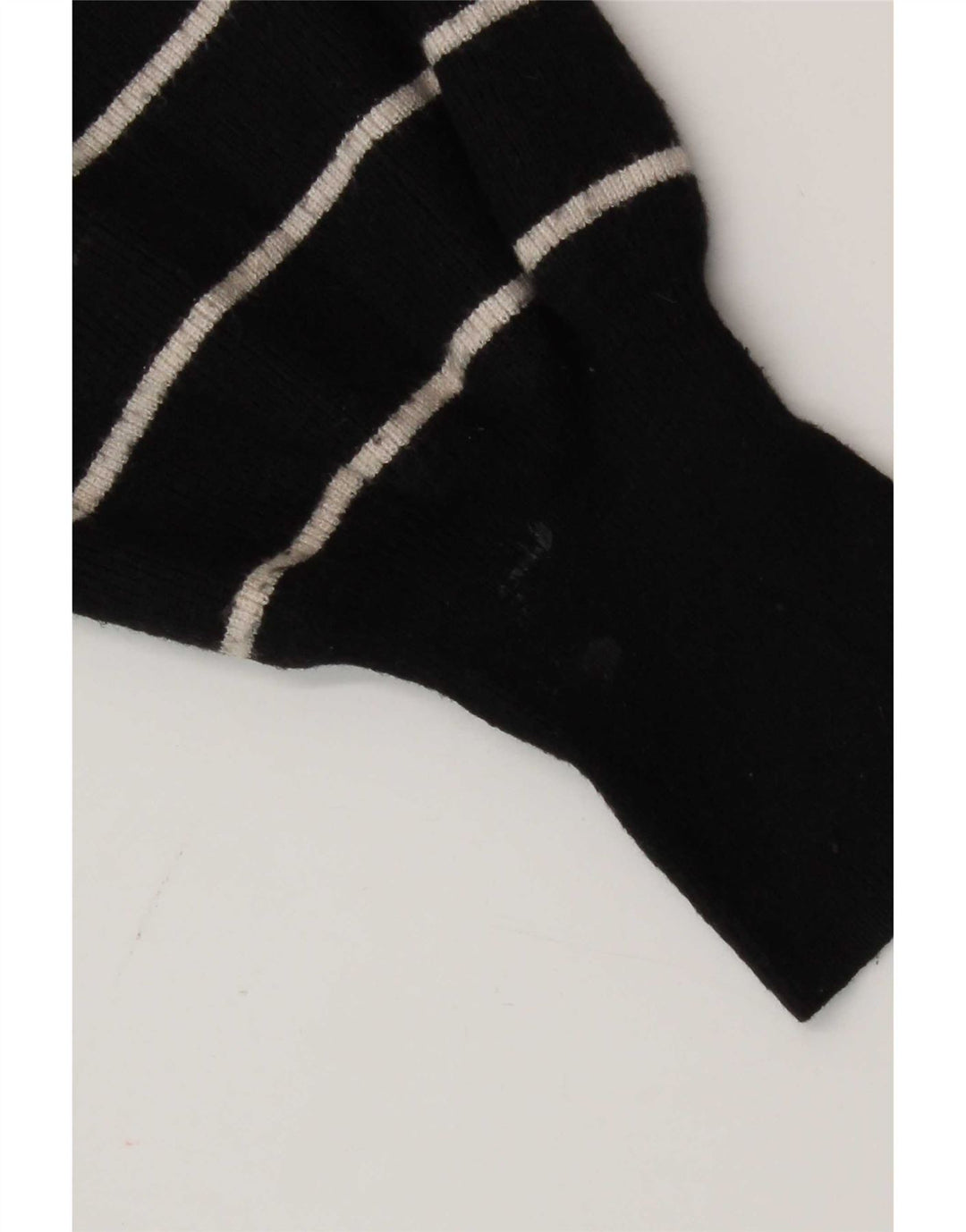 Marks & Spencer Rollkragenpullover für Damen, Gr. 40, Größe L, Schwarz, gestreift