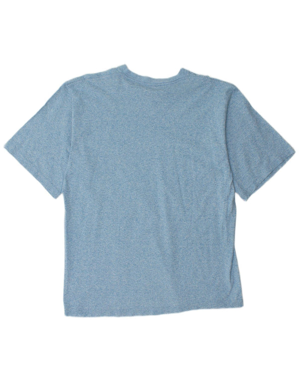 CHAMPION Herren-T-Shirt-Oberteil, groß, blau gesprenkelte Baumwolle
