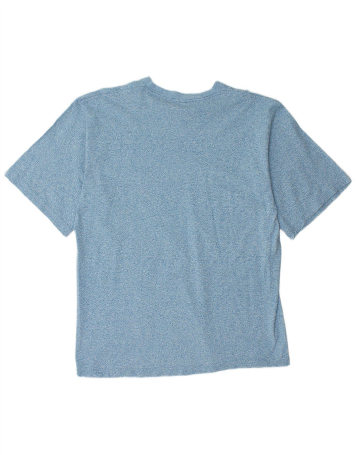 CHAMPION Herren-T-Shirt-Oberteil, groß, blau gesprenkelte Baumwolle