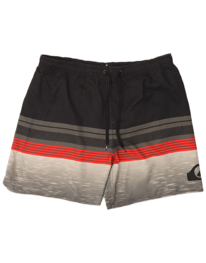 Quiksilver Herren-Badeshorts 2XL, schwarzes Colourblock-Polyester