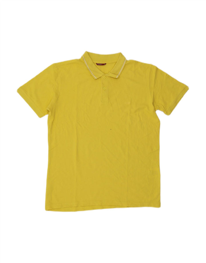 CARRERA Mens Polo Shirt XL Yellow Cotton