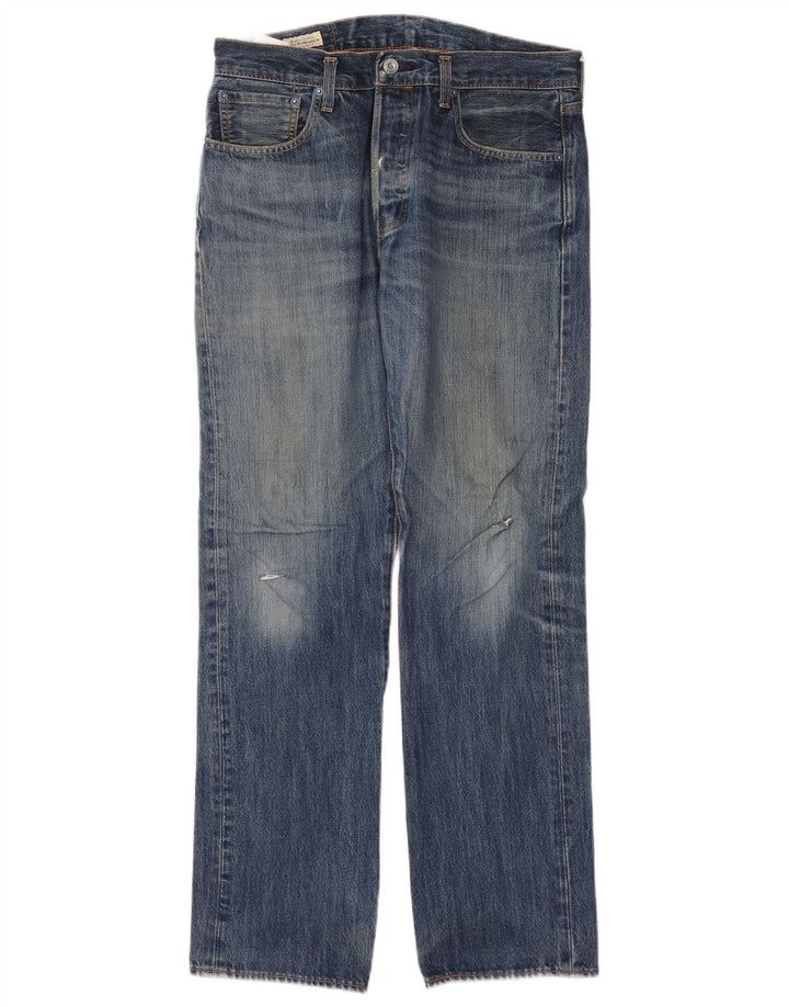 Levi's Herren 501 Straight Jeans W32 L32 Blaue Baumwolle