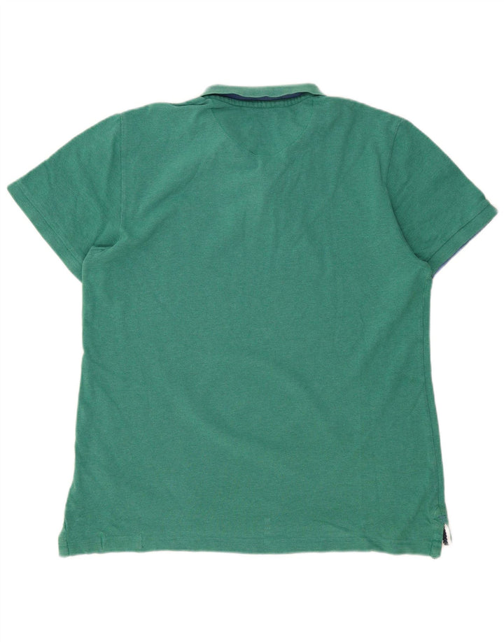 WHITE STUFF Herren-Poloshirt, groß, grüne Baumwolle
