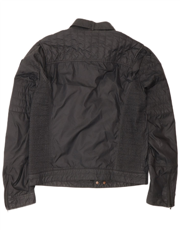 Blauer Herren Bomberjacke UK 42 XL Schwarz Polyamid