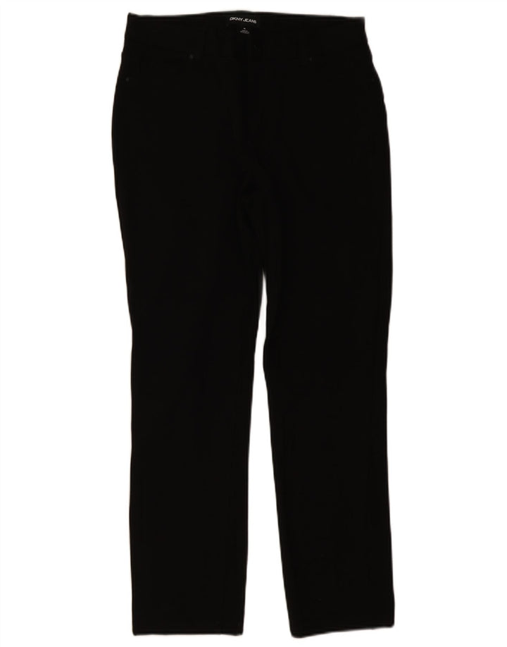 Dkny Damen Slim Freizeithose Medium W30 L28 Schwarze Viskose