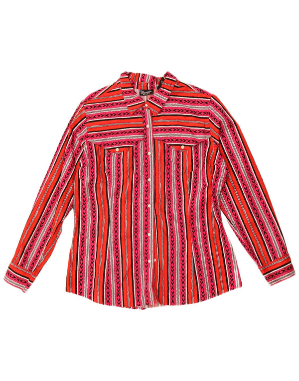 Wrangler Damen Retro-Hemd UK 16, groß, mehrfarbig, gestreift, Baumwolle