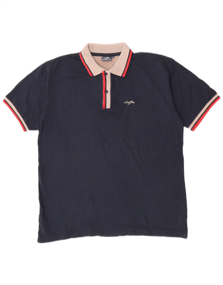 Lotto Herren Poloshirt XL Marineblau gestreift