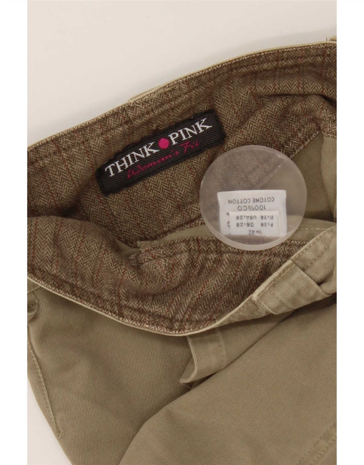 Think Pink Damen-A-Linien-Rock W28, mittelbeige Baumwolle