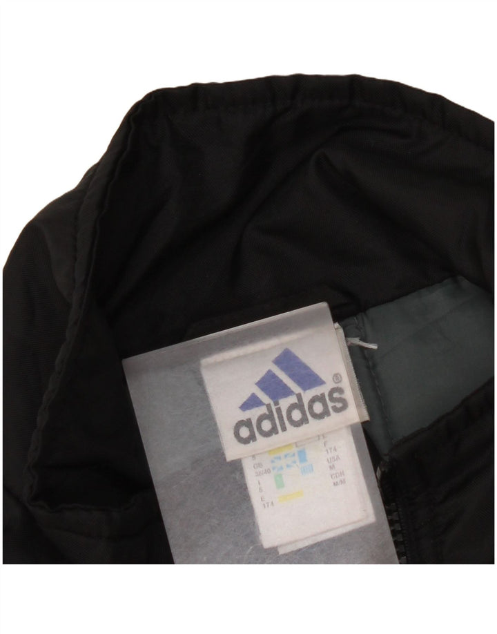 Adidas Herren Graphic Windbreaker Jacke UK 38/40 Medium Schwarz Polyamid