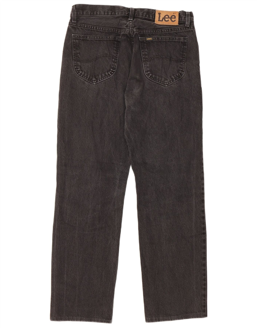 Lee Herren Chicago Straight Jeans W34 L29 Schwarze Baumwolle